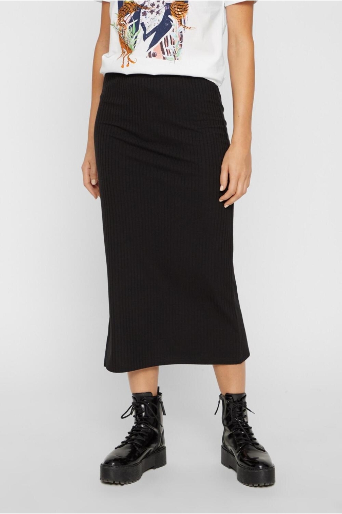 PCKYLIE MW MIDI SKIRT NOOS 17101527 BLACK
